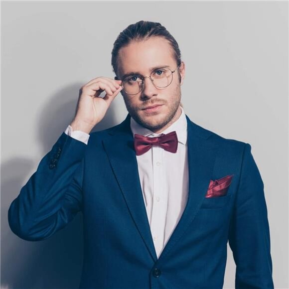 24 Pcs Pre Tied Bow and Tie Pocket Square Set 12 Solid Color Adjustable Bowtie - Picture 6 of 8